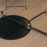 Vintage dark green metal bistro set