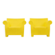 Bubble Club armchair pair – Philippe Starck for Kartell – Yellow