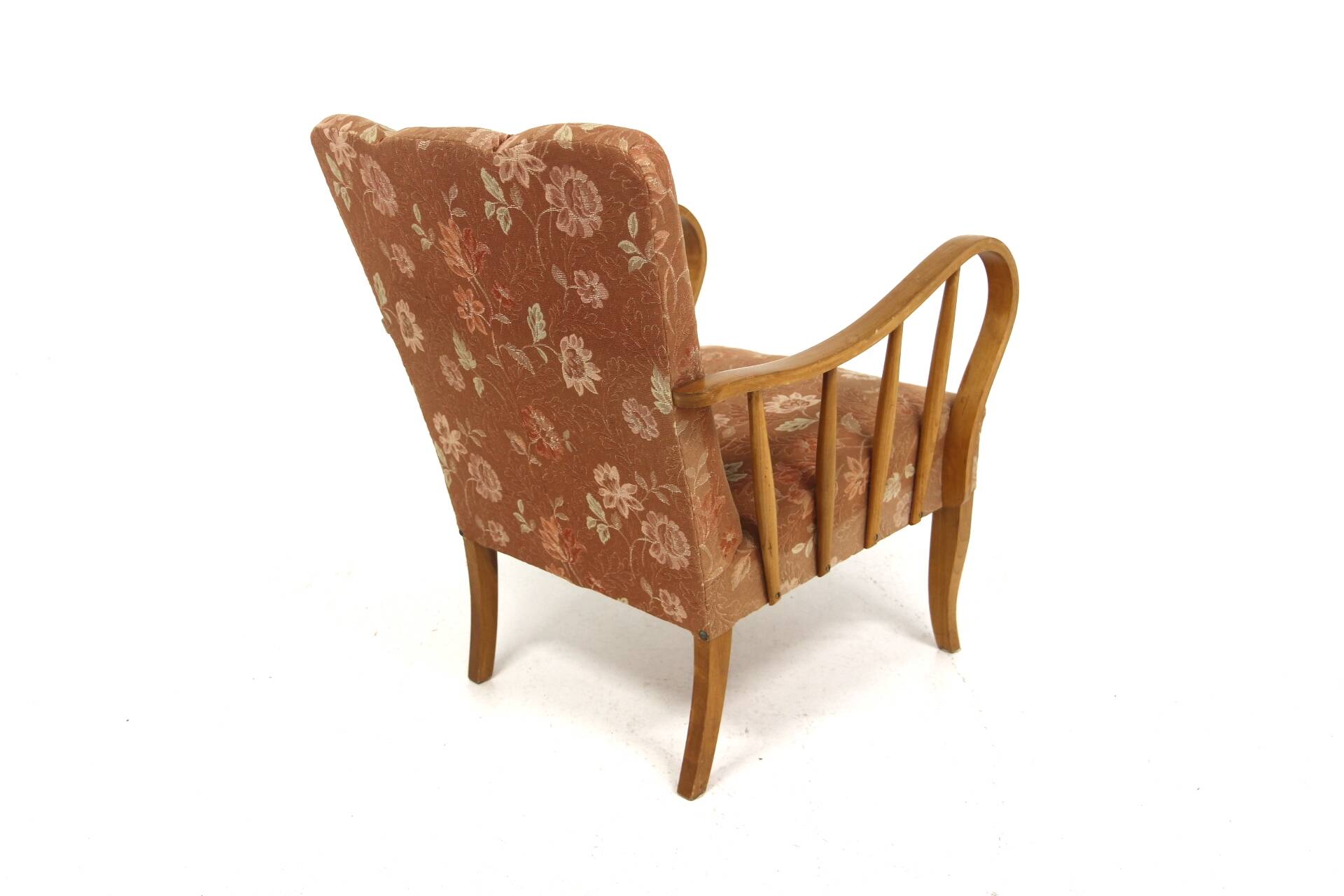 Scandinavian elm armchair, Swedish Modern, Sweden, 1940