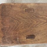 Paire de bancs anciens en chêne