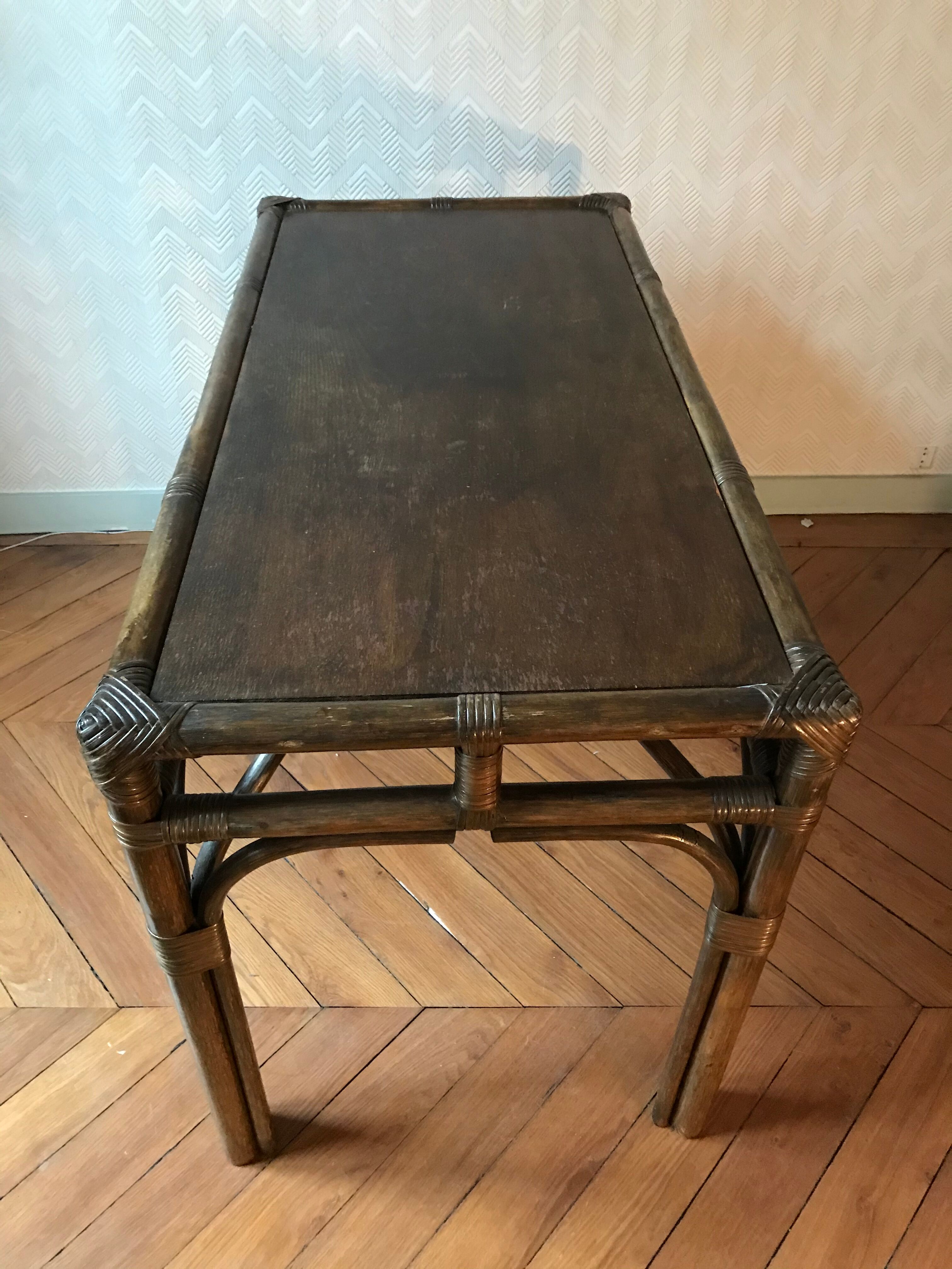 Rattan desk and these chairs