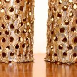 Paire de lampes de table brutalistes