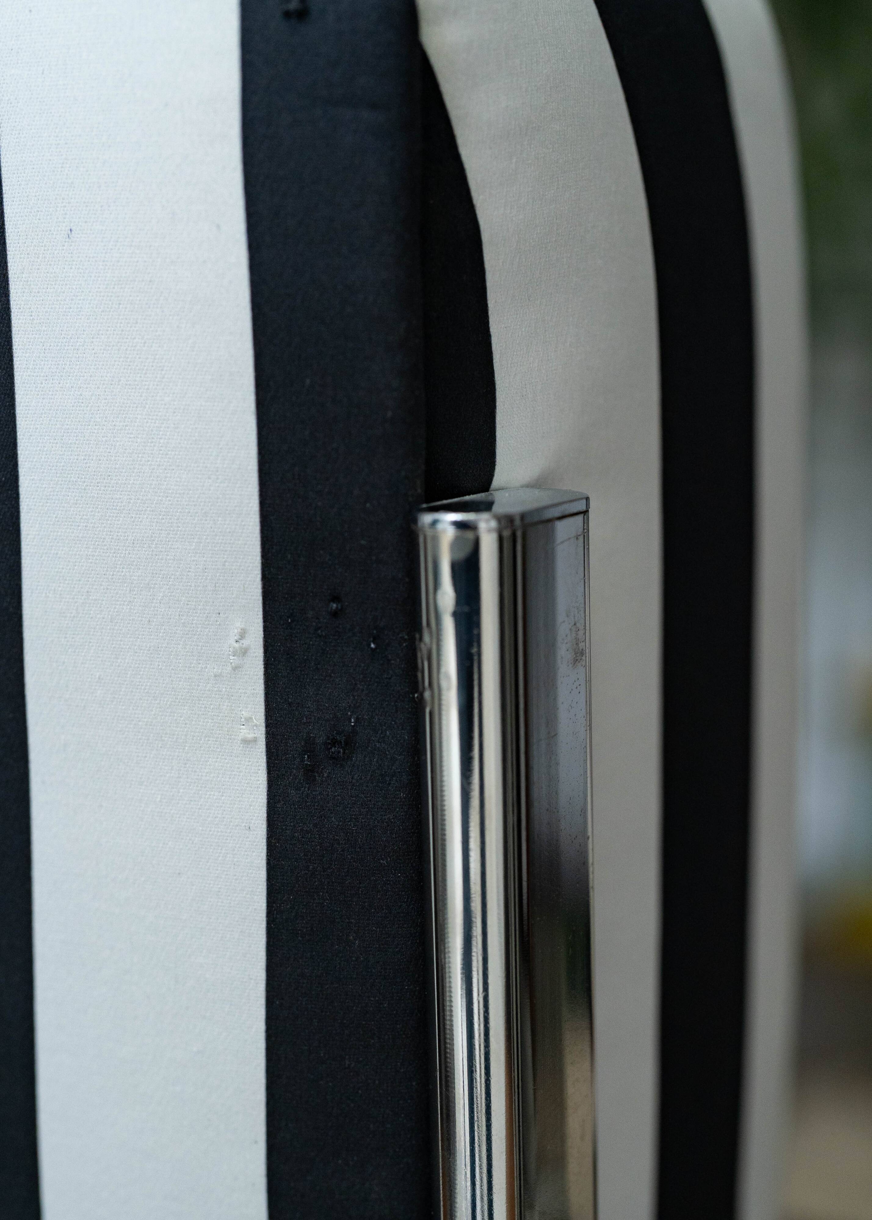 Pair of Seventies stripe armchairs