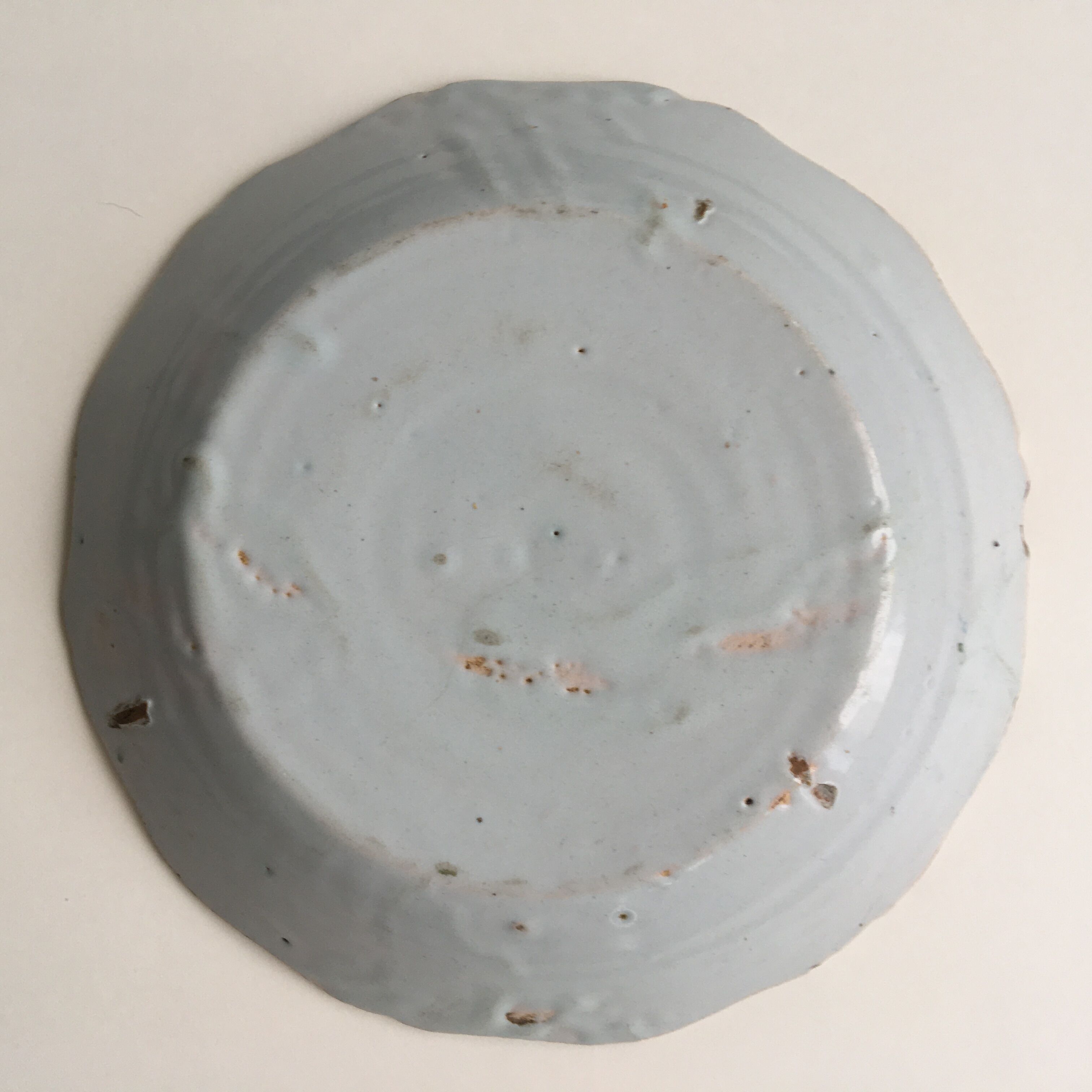 Plate faience 19th decoration flowers "tulips"