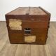 Old wooden transport trunk