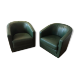 Pair of armchairs swivelling Saturn de Bournas