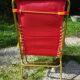 Vintage lafuma orange folding long chair  70
