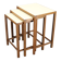 1940s Art Deco Nesting Tables with Opaxy Glass Top, Czechoslovakia