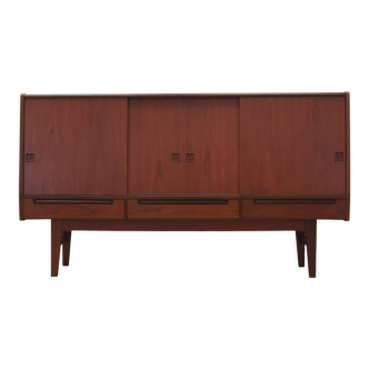 Teak highboard, Danish design, 1960s, production: Denmark