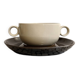 Bouillon with saucer designed by W. Karnagel Rosenthal Studio-line, Germany 1970s.