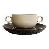 Bouillon avec soucoupe conçu par W. Karnagel Rosenthal Studio-line, Allemagne années 1970.