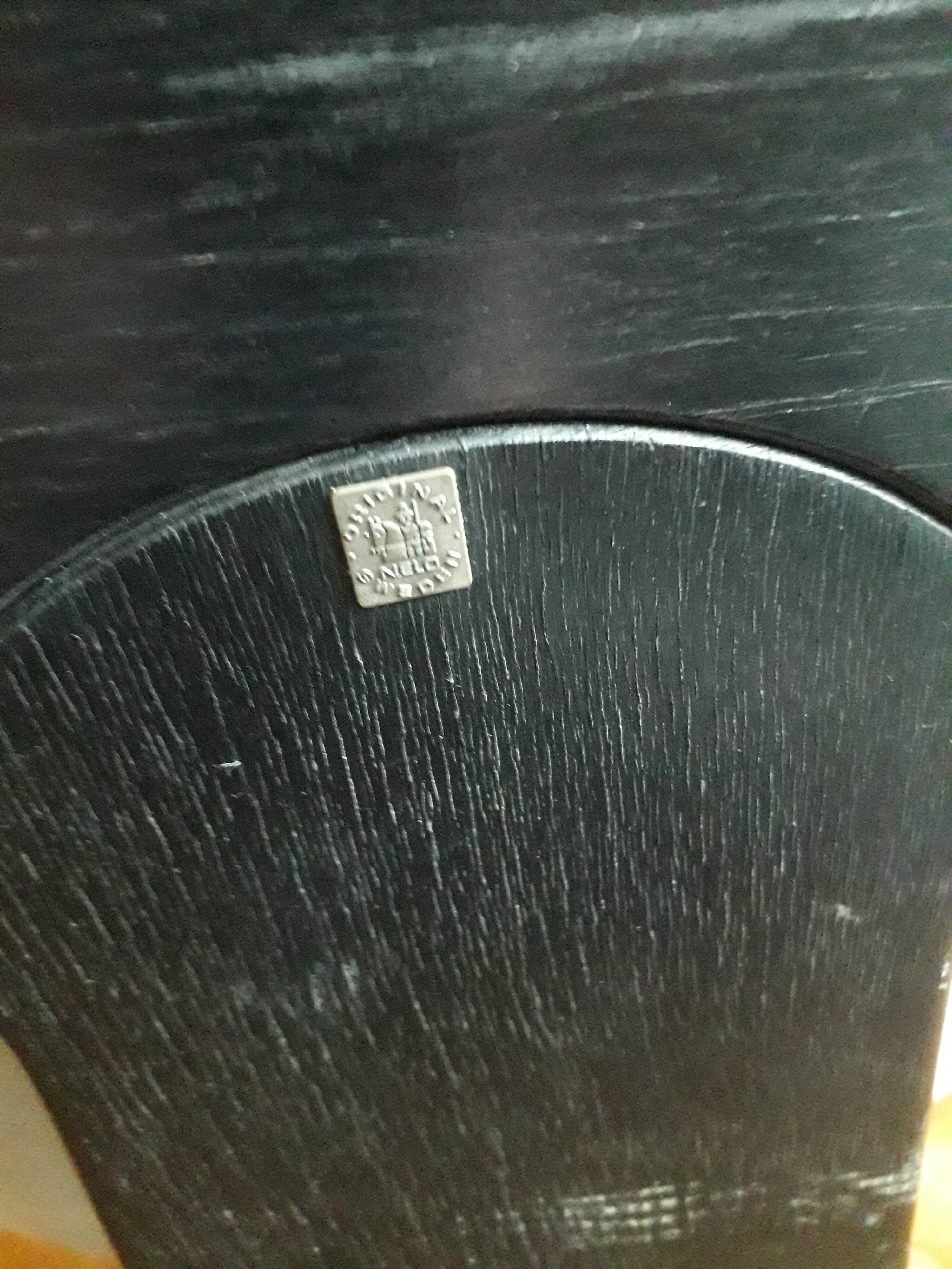 Vintage Swedish leather armchair signed Nelo