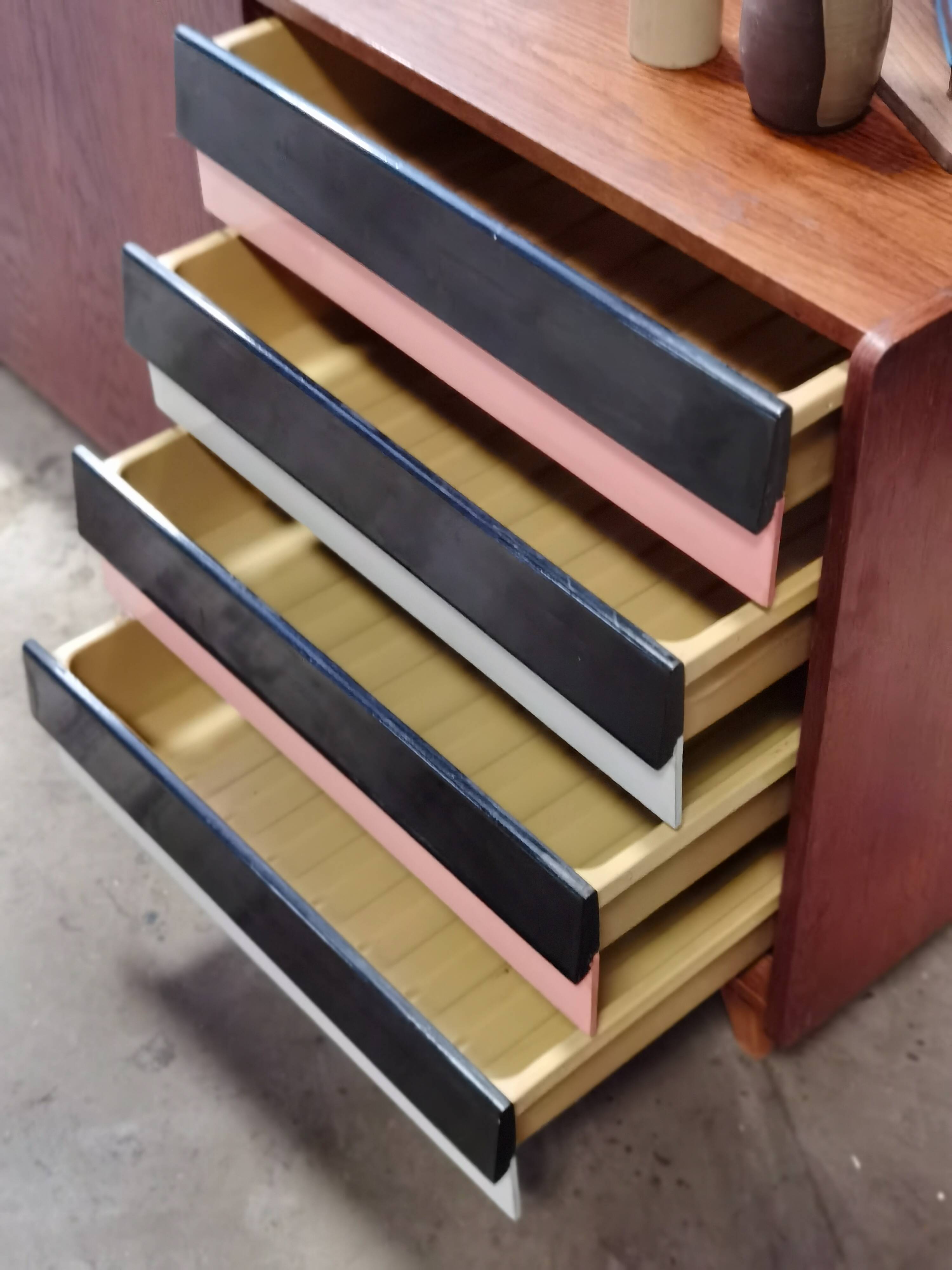 Sideboard U-460 by Jiri Jiroutek Rose and Grise