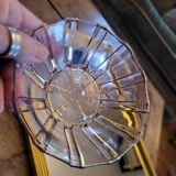 Pair of pressed glass cups – Art Deco 1930s