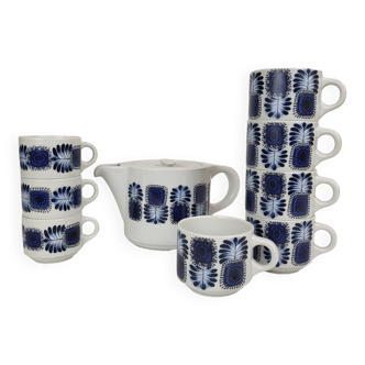 Cafetière et tasses à café Vintage