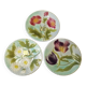 Set of 3 St Clément flower slip plates