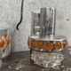 Two vintage space age pendant lamps by Raak, 1970