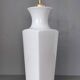 Importante lampe en porcelaine de Chine - blanc émaillé - design 50's
