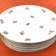 6 antique porcelain soup plates P.N France