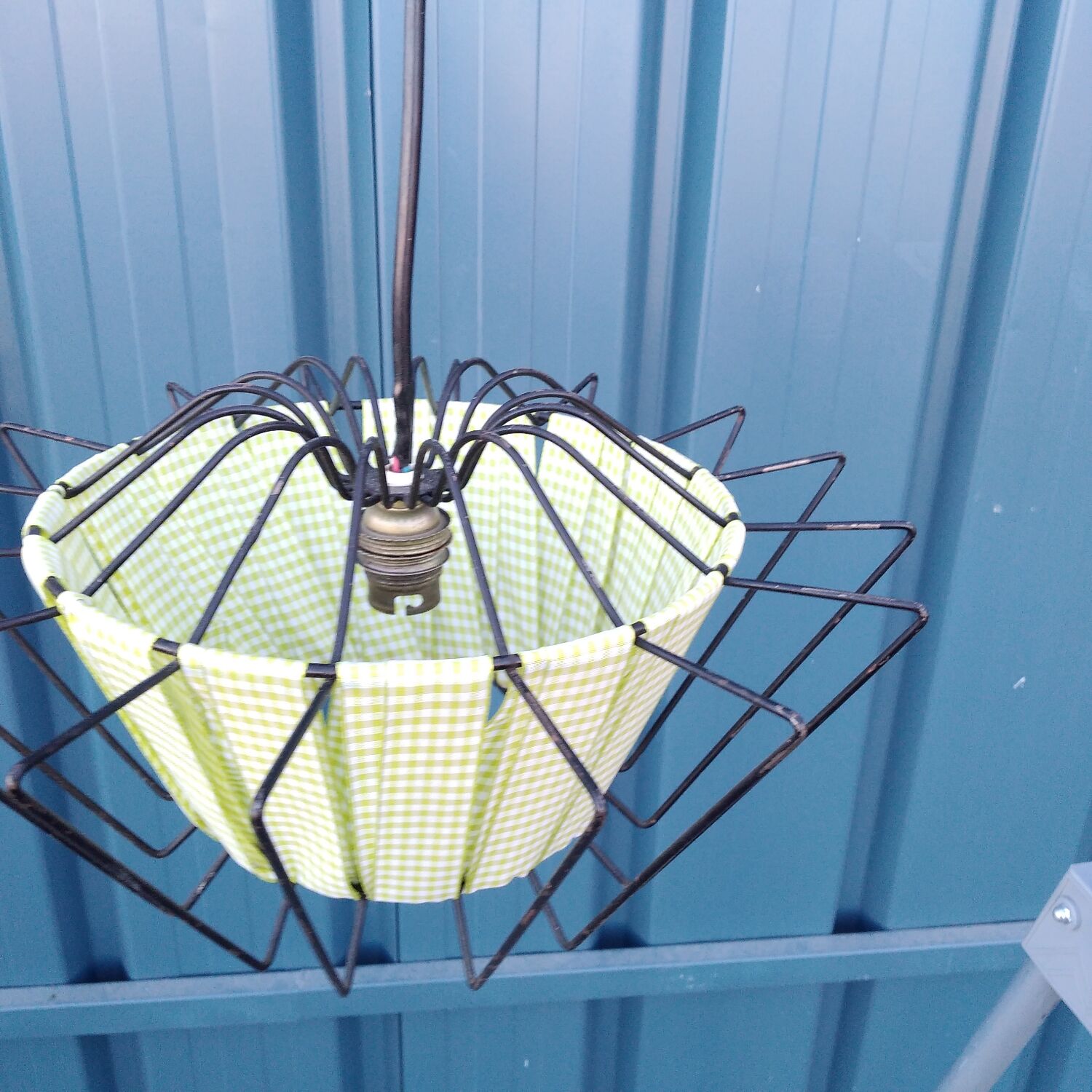 Bardot chandelier in gingham