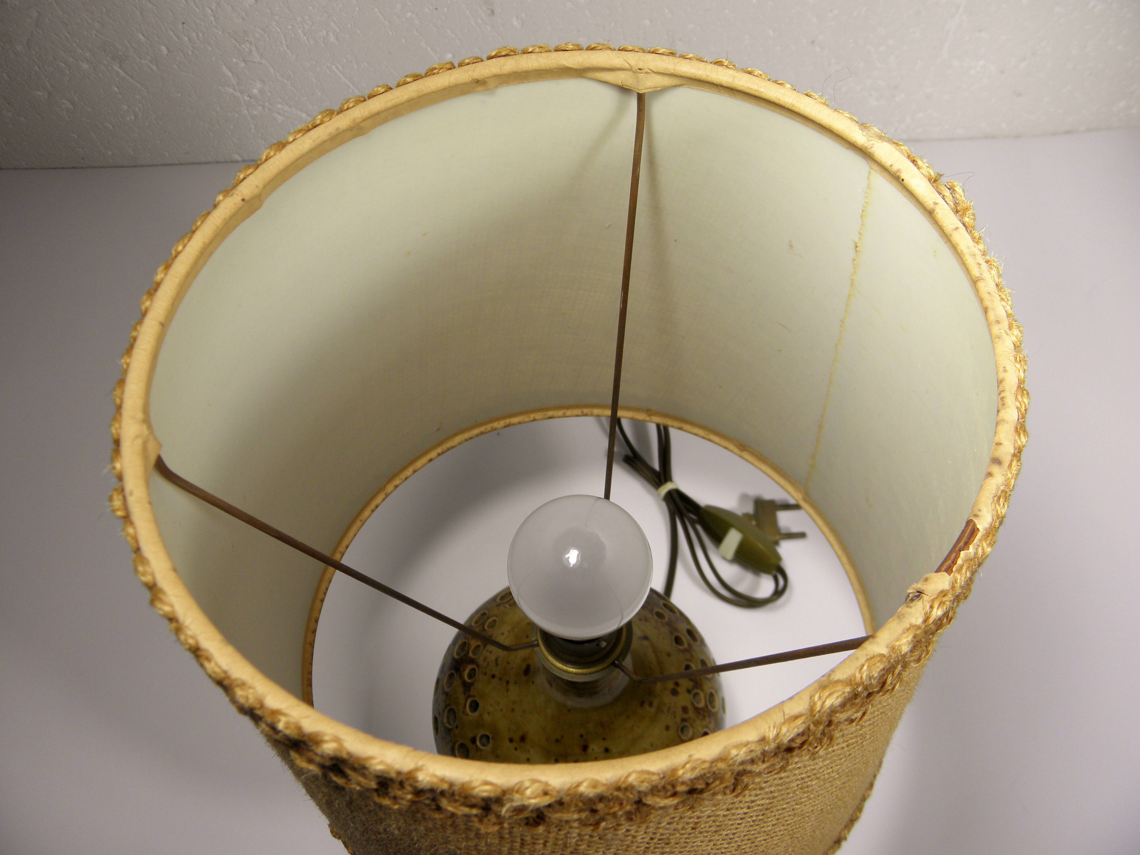 Lampe en gres années 70