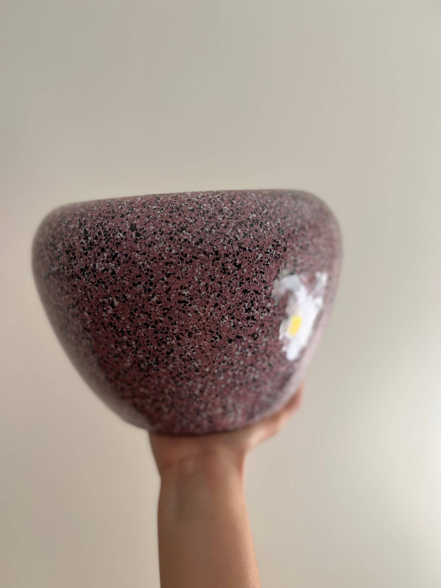 Pink memphis-style vase