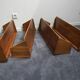 4 wooden wall shelves from the 1950