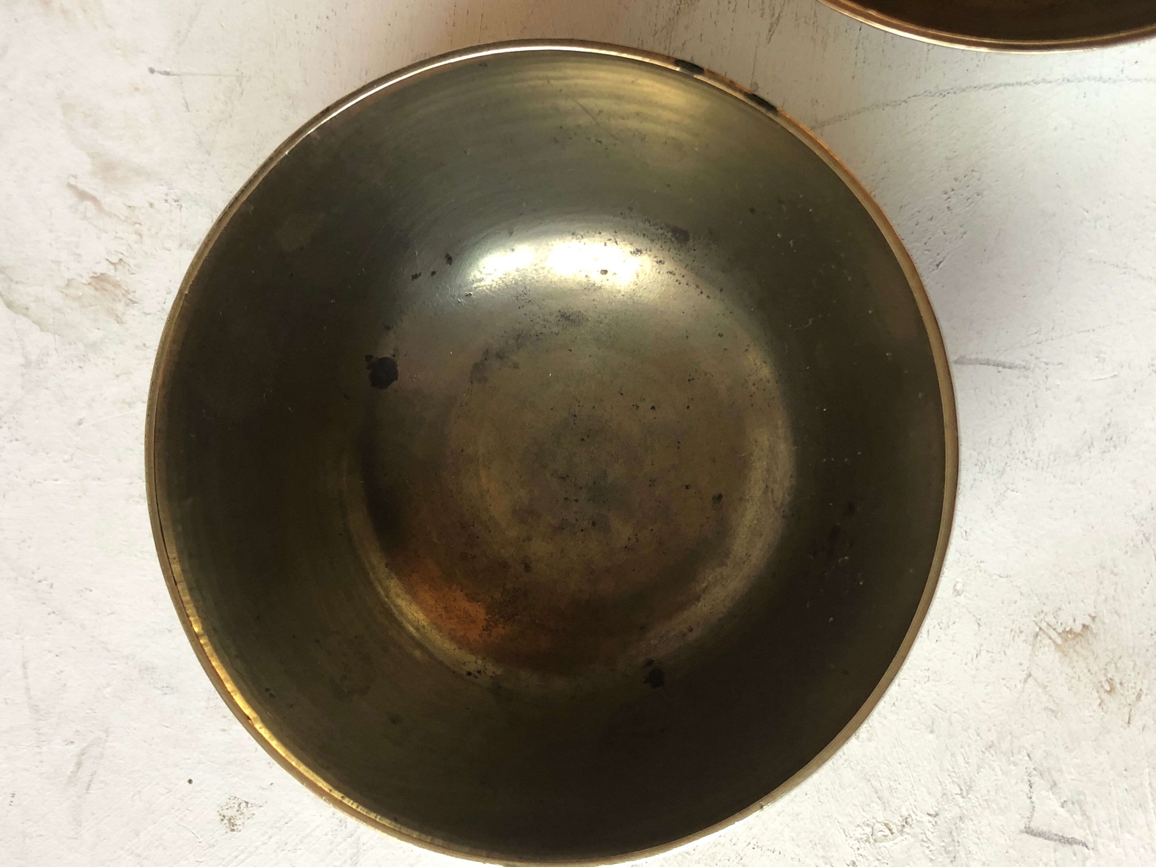 Set of brass Chinese cups