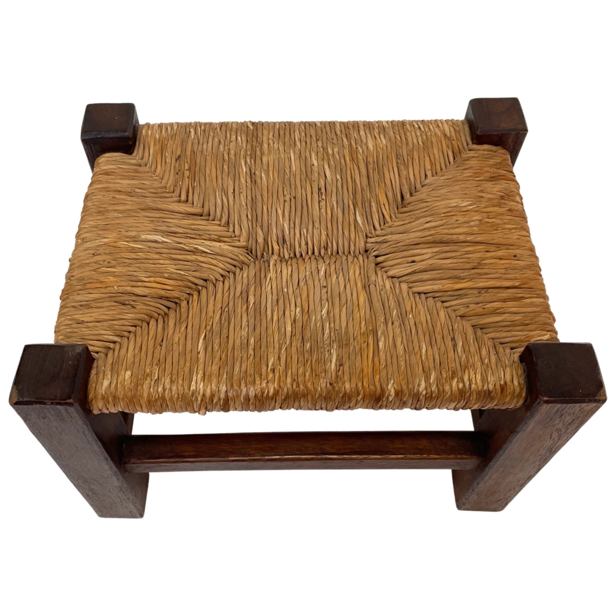 Vintage footstool stool minimalist