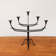 Support de bougie en métal brutaliste