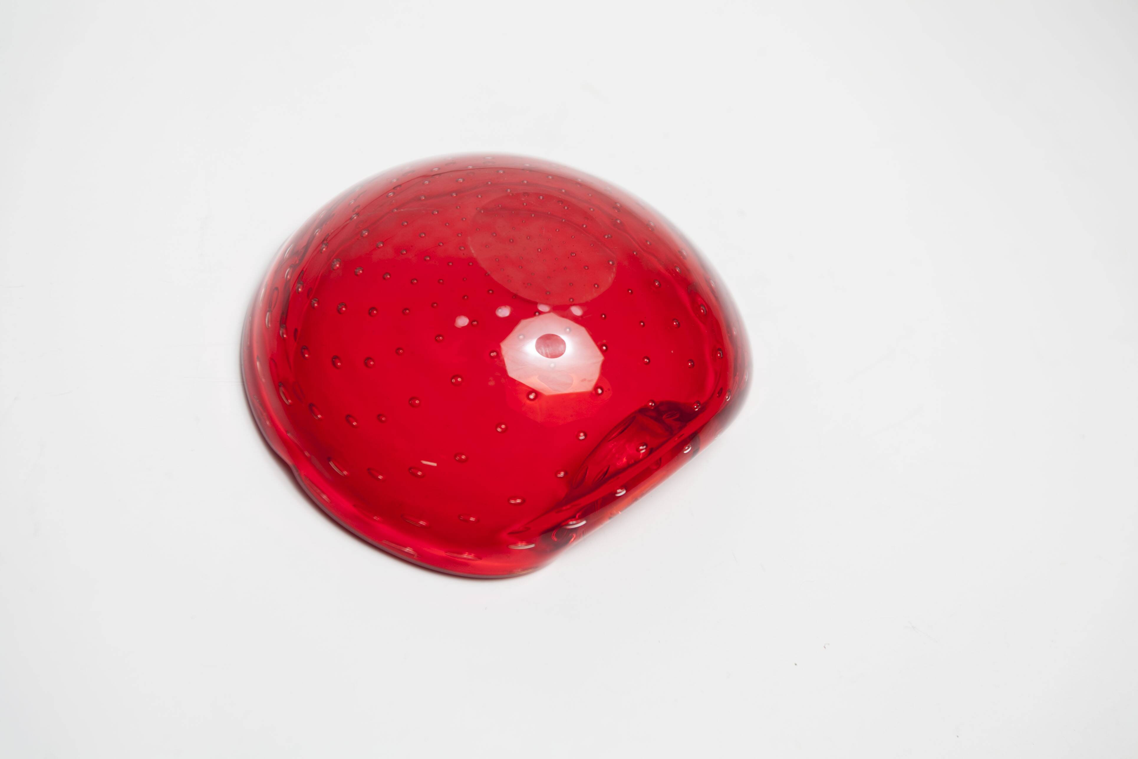 Murano Ashtray "Strawberry" Seguso Murano Italy 1970s