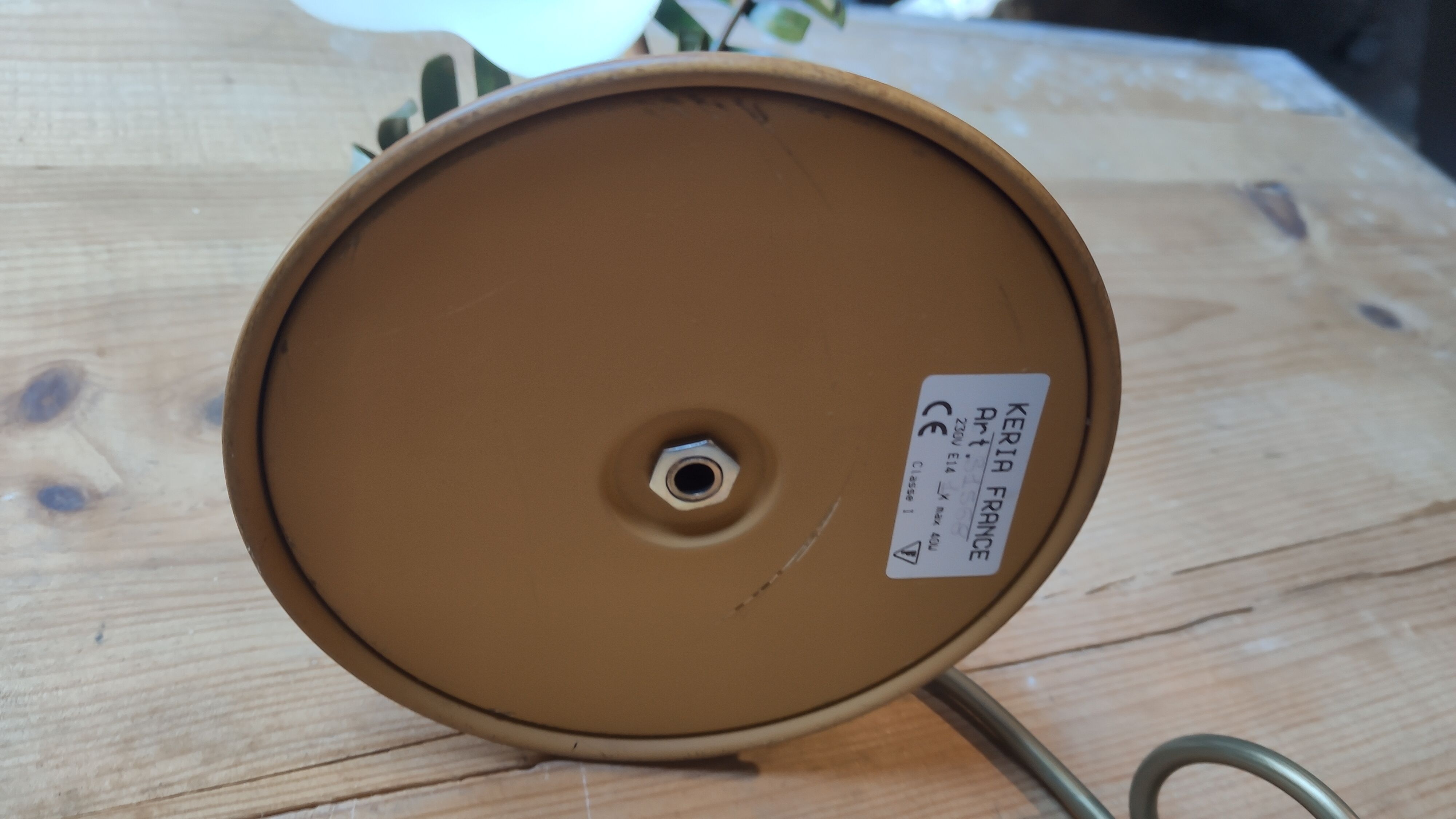 Metal lamp decoration bamboo opaline