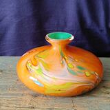 Blown glass vase signed j.m operto silice creation biot