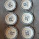 6 Terre de Fer "Lorraine" dessert plates