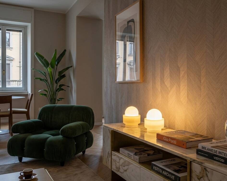 Paire de lampes de table en verre de Murano VISTOSI des années 1960