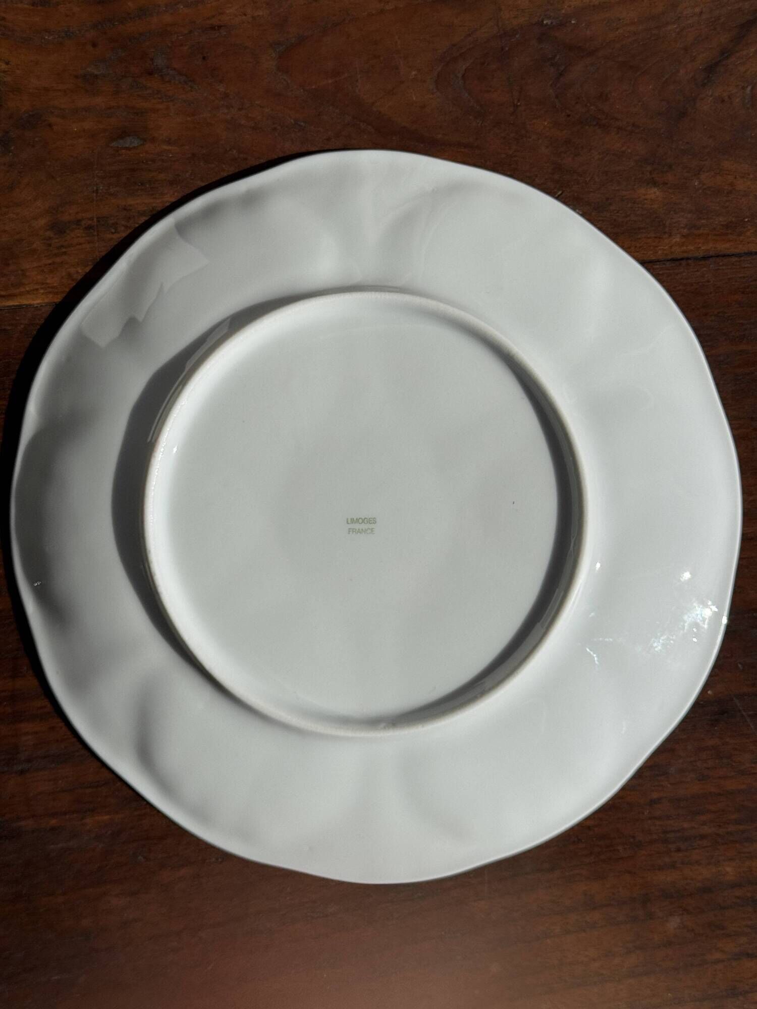 Set of 4 oyster plates Limoges France D25