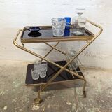 Foldable vintage bar trolley