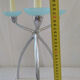 Chrome and blue seventies candlestick