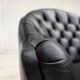 1960s, Scandinavian sofa in black furniture leather.