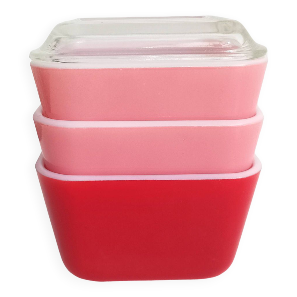 Pink pyrex refrigerator dishes hot sale