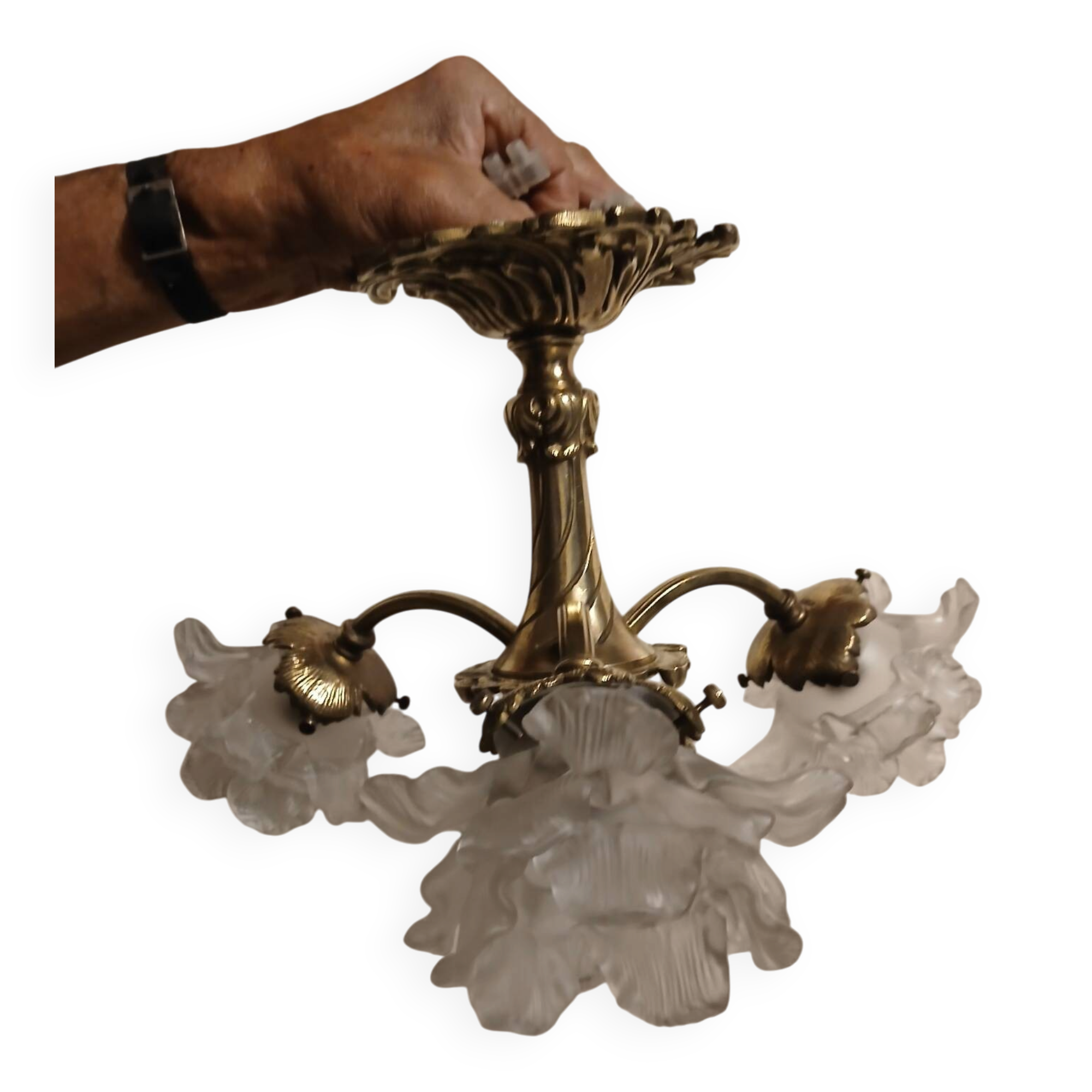 Lustre ancien bronze