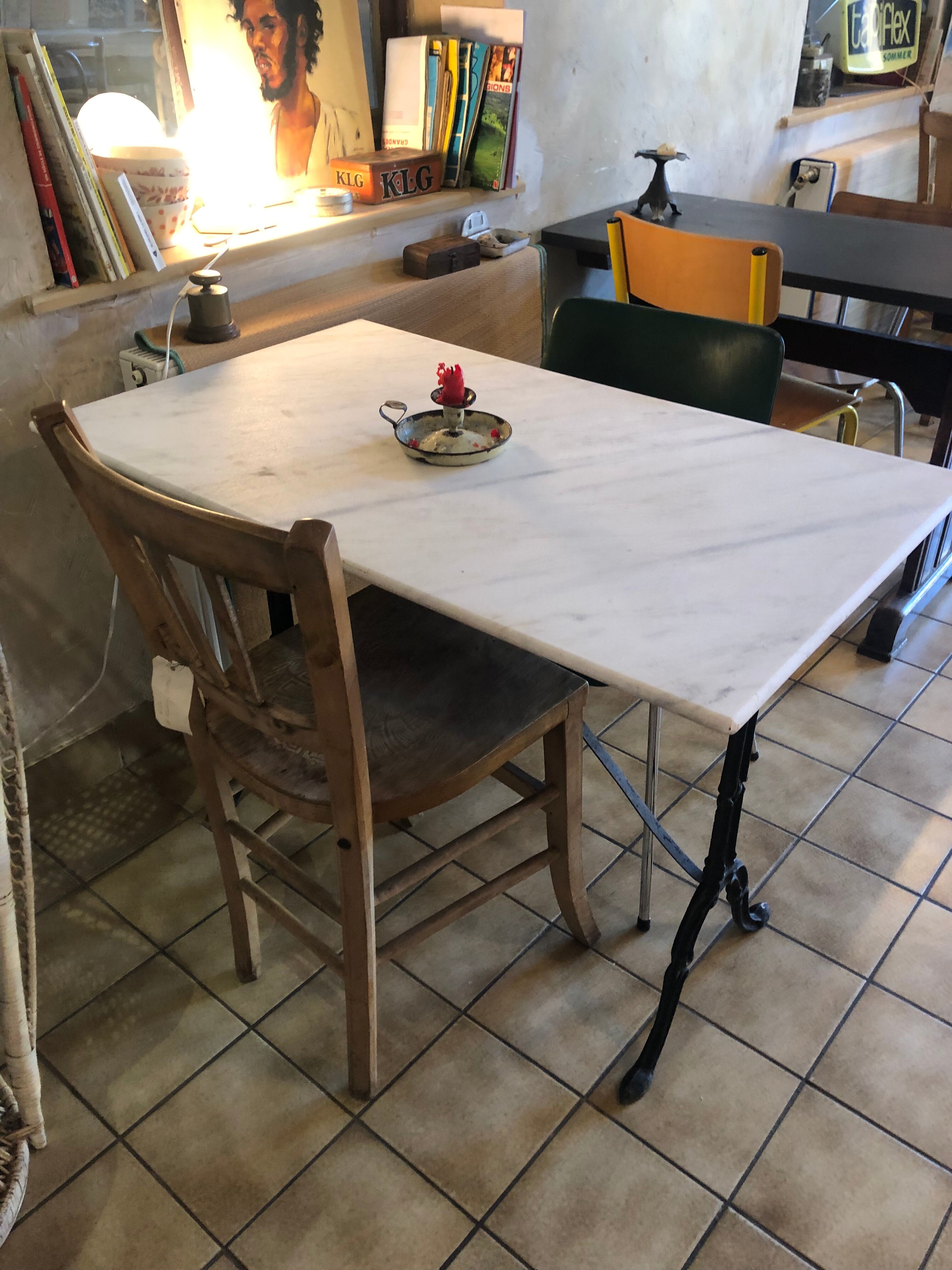 Marble bistro table