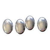 set of 4 vintage oblong chrome handles