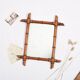 Old turned wooden mirror, bamboo imitation