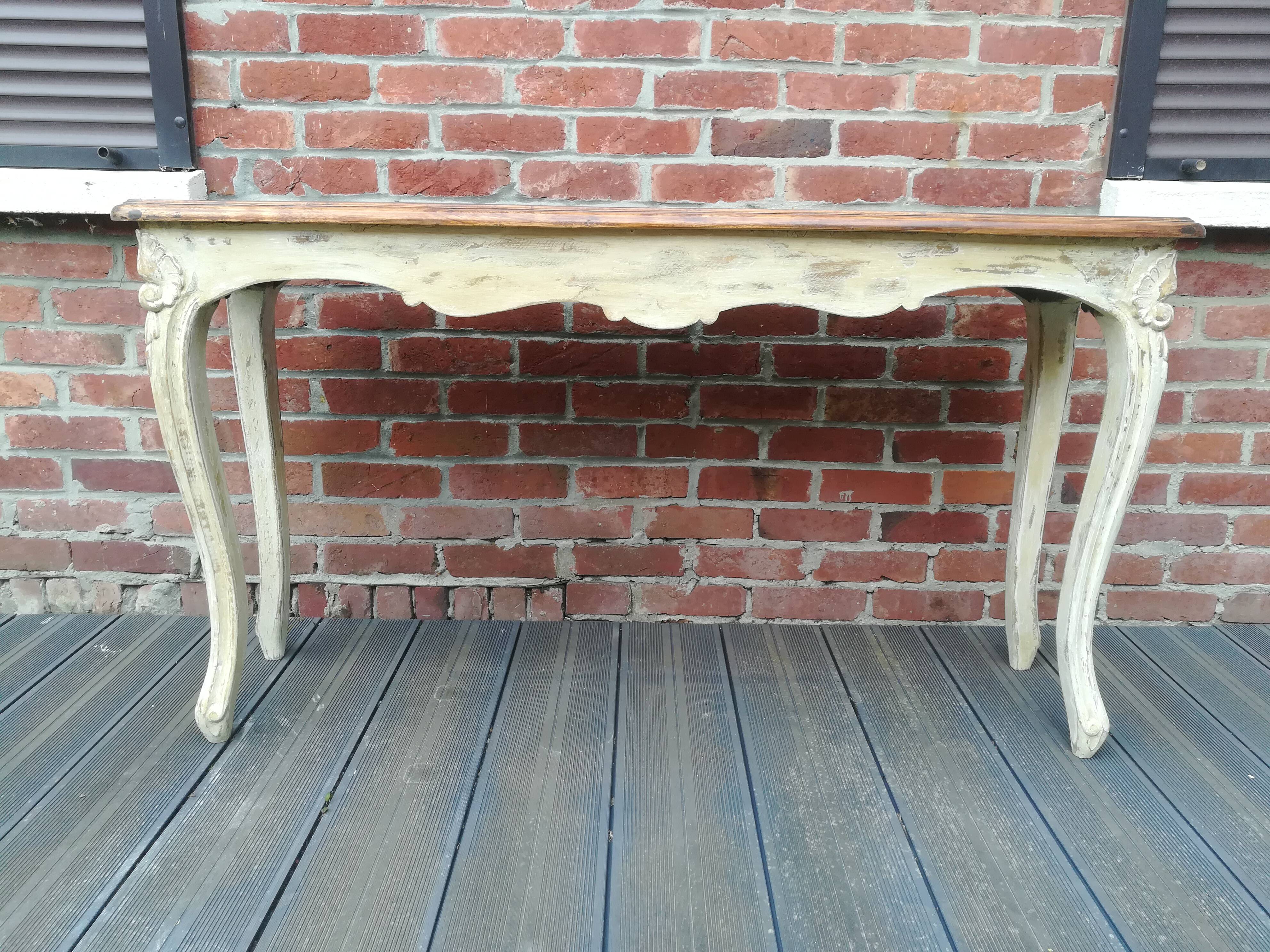 Louis XV style console patinated
