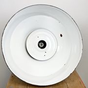 Large Grey Enamel Industrial Factory Lamp from Elektrosvit, 1960s