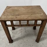 Architectural coffee table in solid oak. 20th century.