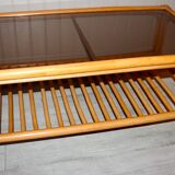 Table low vintage 70' rattan