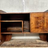 Art Deco shelf in wood and burl