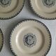 KG Lunéville - 6 flat plates made of ironstone monogrammed "C"
